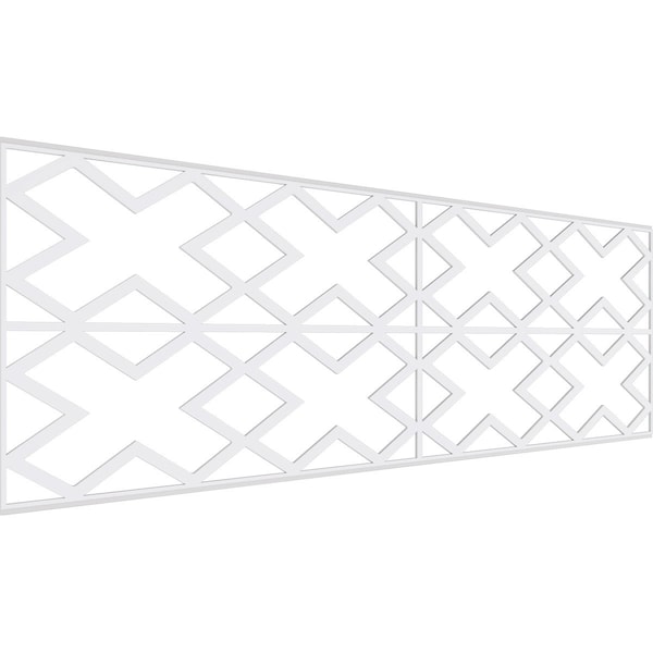 Ekena Millwork Set of Four Panels for 94 1/2"W x 32 1/4"H Fowler Fretwork Wainscot Wall Paneling WPKP16X01X47FLR - main